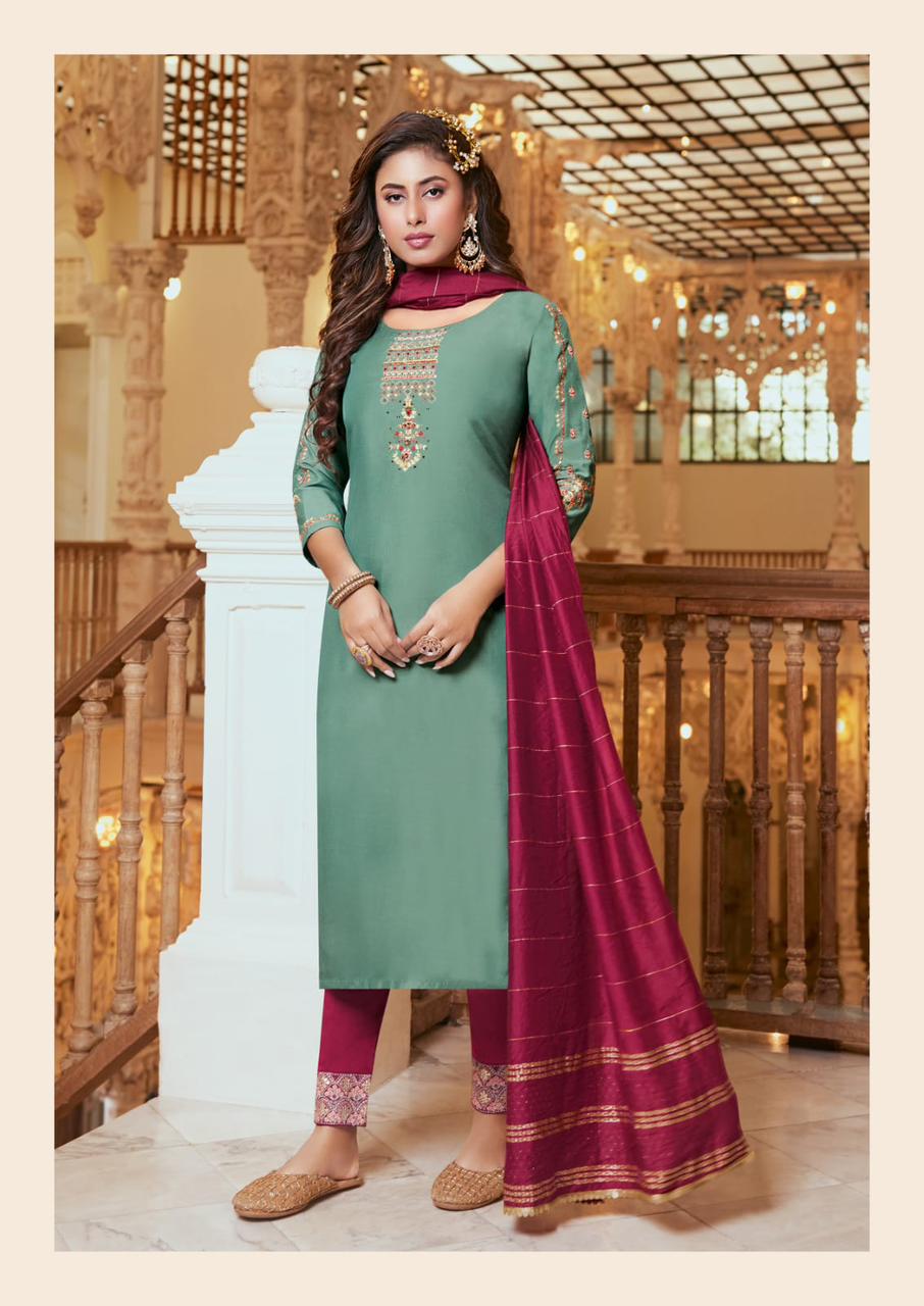 KAASBEE Shanvi 1 Chinon Function Wear Wholesale Designer Salwar Suits Catlog